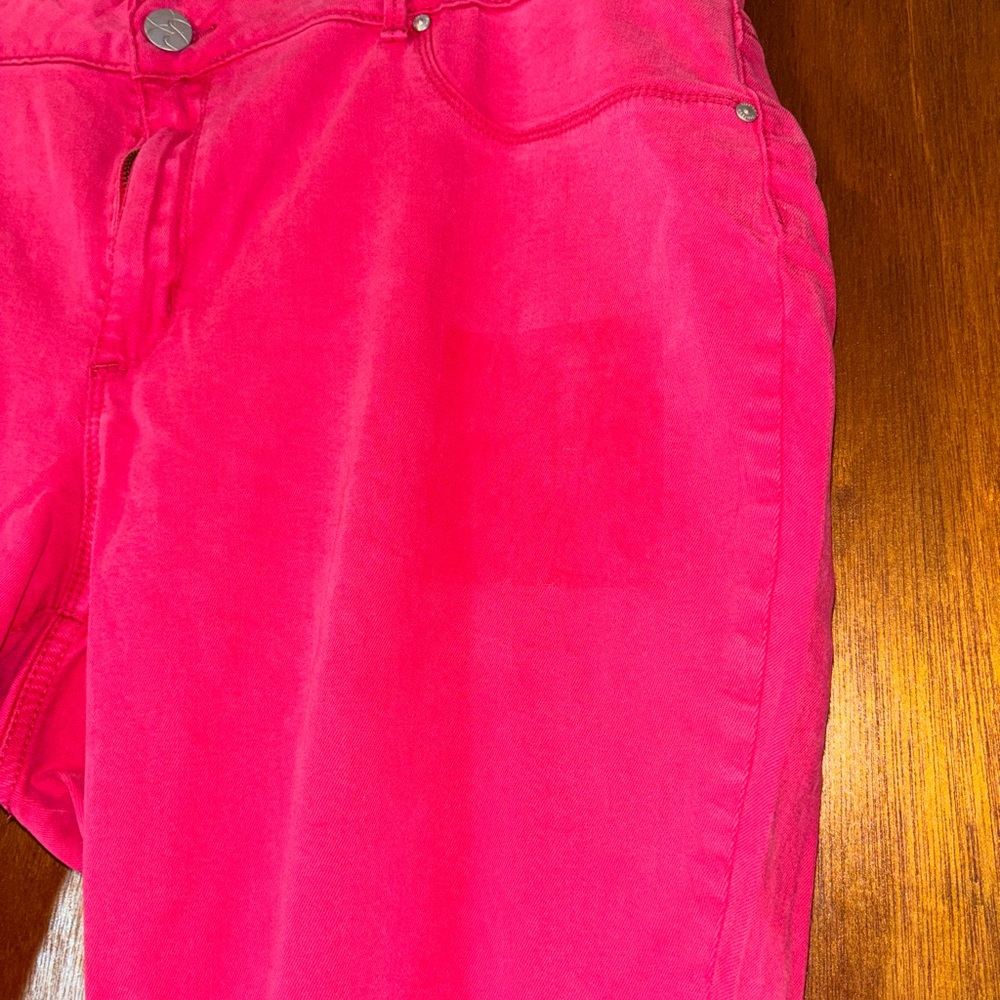 🐠 JESSICA SIMPSON Raspberry color Jeans size 22 - Picture 2 of 5